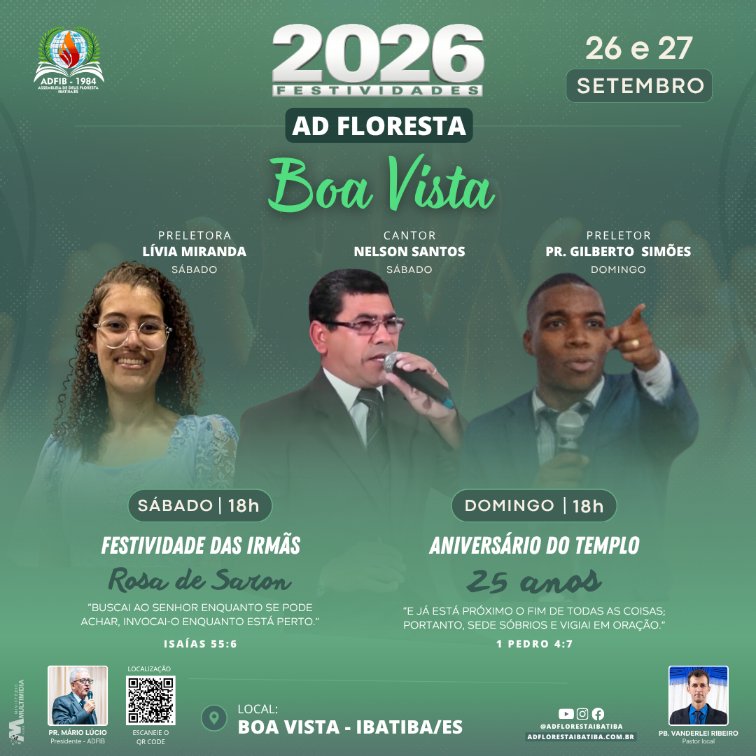 Festividade  2026 - AD Floresta Boa Vista