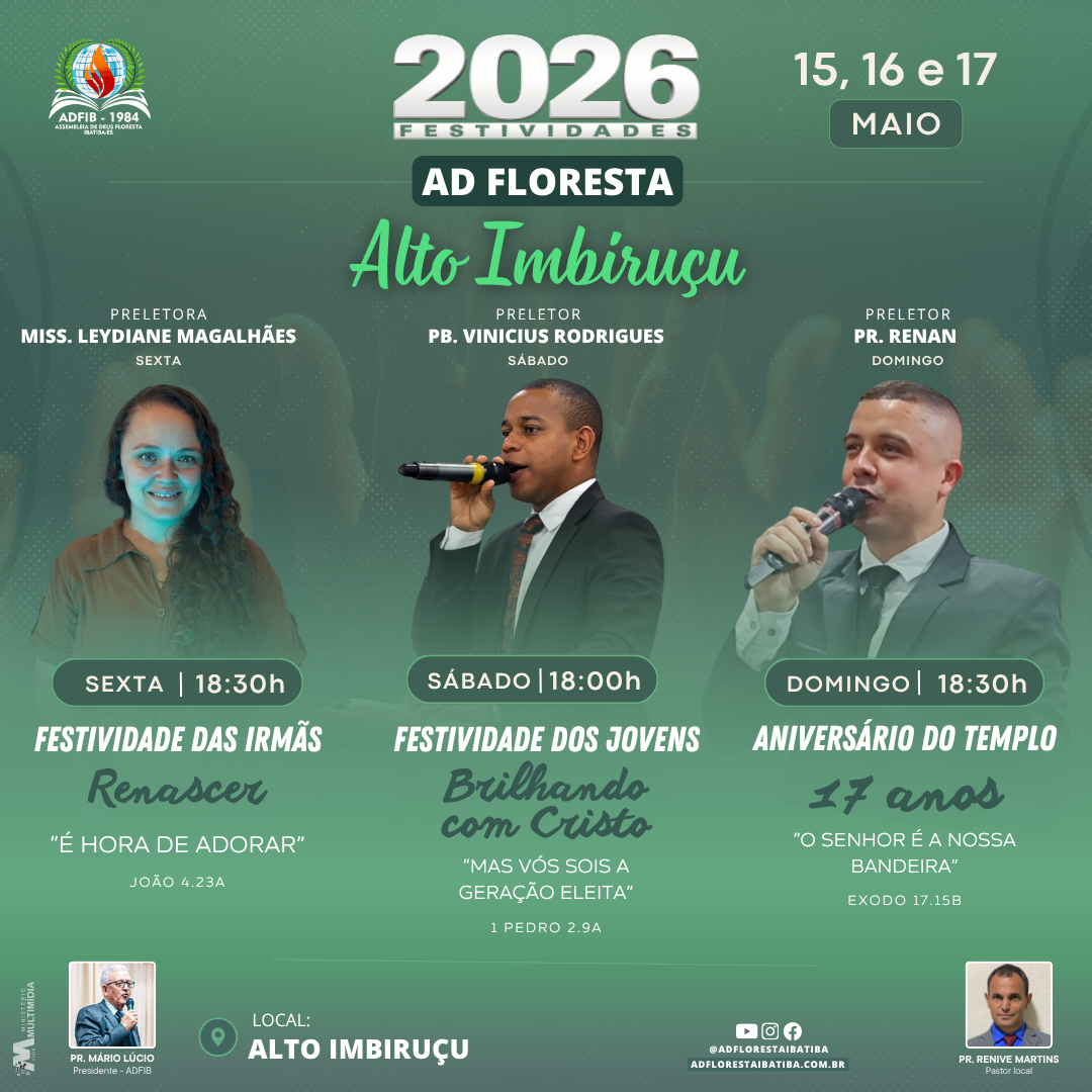 Festividade  2026 - AD Floresta Alto Imbiruçu