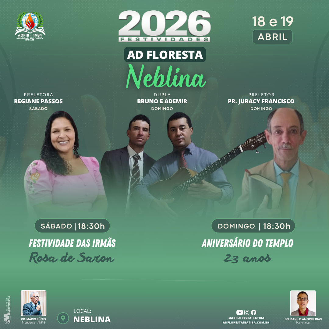 Festividade  2026 - AD Floresta Neblina