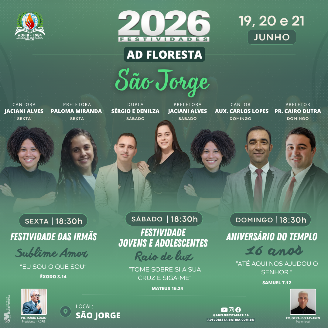 Festividade  2026 - AD Floresta São Jorge