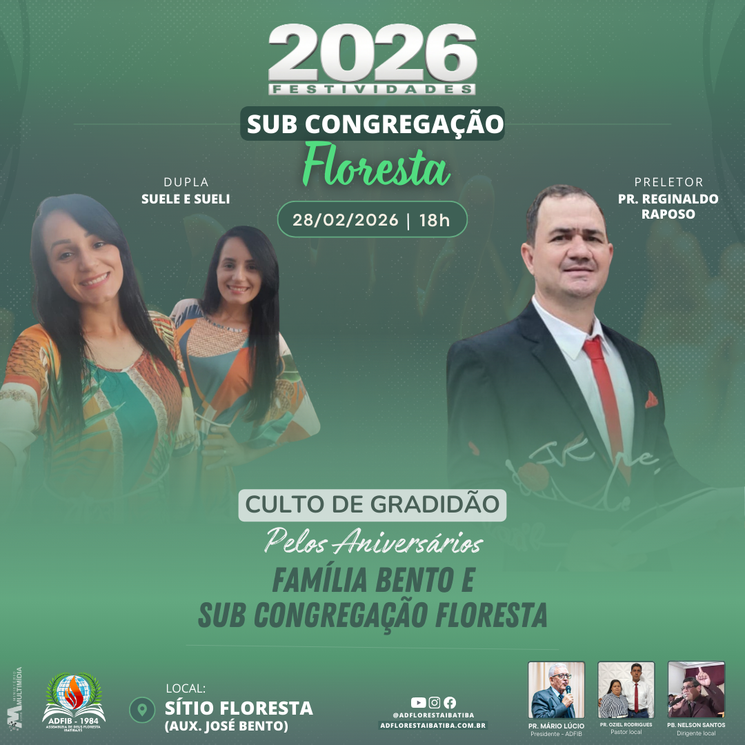 Festividade  2026 - Sub Congregação Sítio Floresta